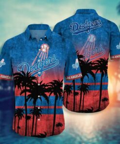 Los Angeles Dodgers Sunset Palms Summer Hawaiian Shirt