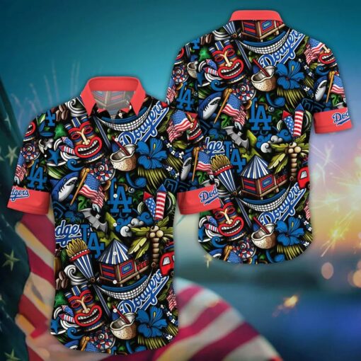 Los Angeles Dodgers Tiki Celebration Summer Hawaiian Shirt