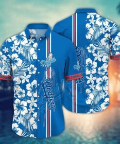 Los Angeles Dodgers Tropical Hibiscus Summer Hawaiian Shirt