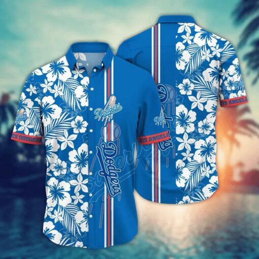 Los Angeles Dodgers Tropical Hibiscus Summer Hawaiian Shirt