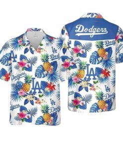 Los Angeles Dodgers Tropical Pineapple Paradise Summer Hawaiian Shirt