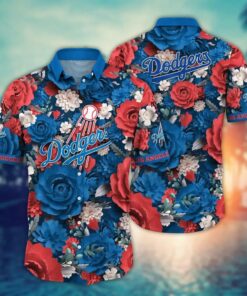 Los Angeles Dodgers Vibrant Bloom Summer Hawaiian Shirt