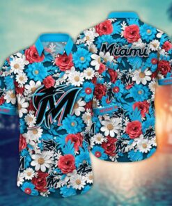 Miami Marlins Floral Paradise Summer Hawaiian Shirt