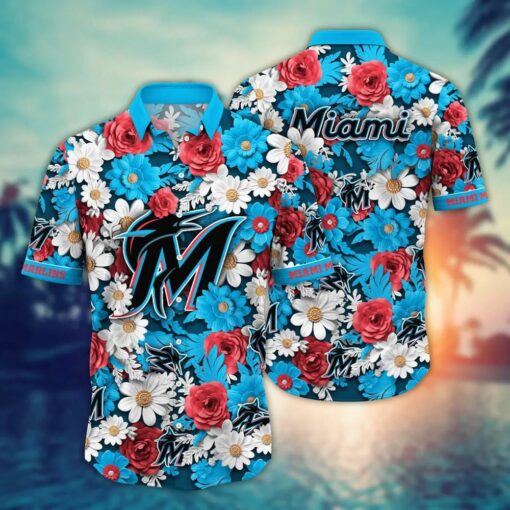 Miami Marlins Floral Paradise Summer Hawaiian Shirt