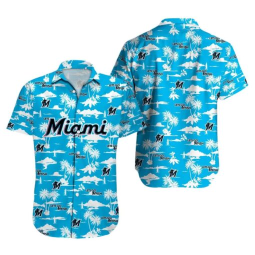 Miami Marlins Logo Beach Vibes Summer Hawaiian Shirt