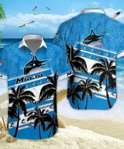 Miami Marlins Ocean Breeze Summer Hawaiian Shirt