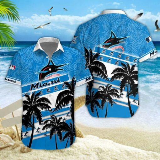 Miami Marlins Ocean Breeze Summer Hawaiian Shirt