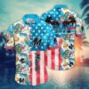 Miami Marlins Stars & Stripes Tropical Summer Hawaiian Shirt