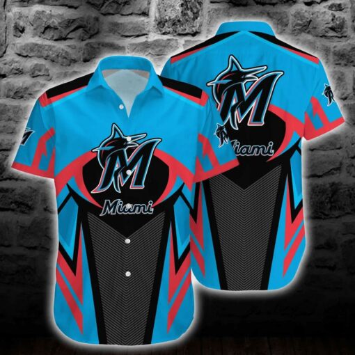 Miami Marlins Thunder Strike Summer Hawaiian Shirt