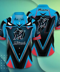 Miami Marlins Tribal Energy Summer Hawaiian Shirt