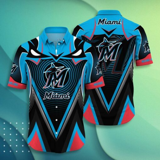 Miami Marlins Tribal Energy Summer Hawaiian Shirt