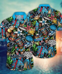 Miami Marlins Tropical Tiki Summer Hawaiian Shirt