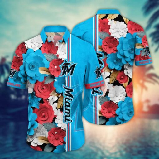 Miami Marlins Vintage Bloom Summer Hawaiian Shirt
