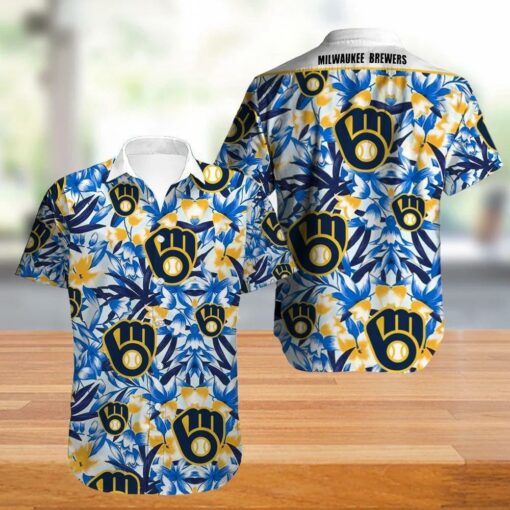 Milwaukee Brewers Blue Breeze Summer Hawaiian Shirt